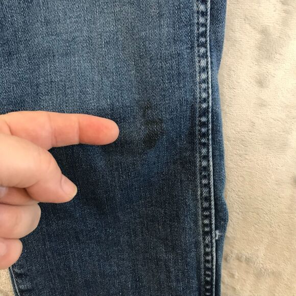 J. Crew Jeans Womens 24 Blue Vintage Straight Button Fly Raw Hem Ankle J9755 - Picture 7 of 12